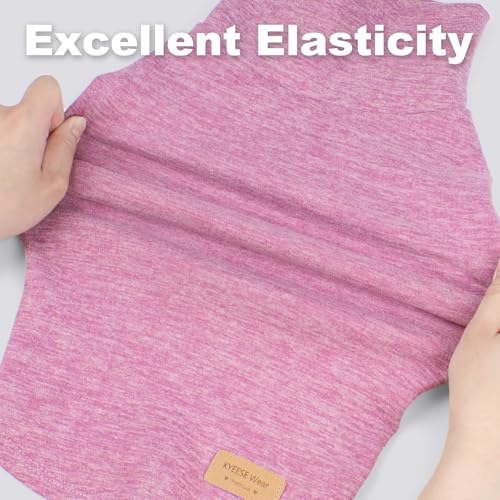 KYEESE 2Pack Dog Sweater Soft Dogs Clothes Warm Pets Clothes Turtleneck Pets Coats Dog Sweaters for Small Dogs Girl Pullover Small Pet Sweaters Stretchy Pet Sweatshirt - color: 1# Stripe+Purple, size: Medium (7-11lbs)