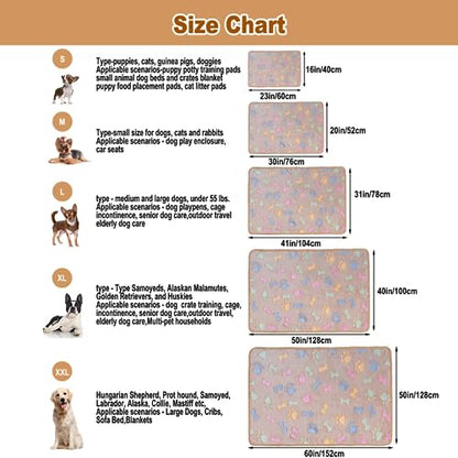 Dono 1 Pack 6 Blankets Soft Fluffy Cute Paw Pattern Fleece Pet Blanket Warm Sleep Mat Cute Print Design Puppy Kitten Blanket