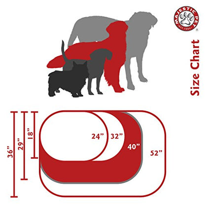 40 inch Black & Sherpa Bagel Dog Bed By Majestic Pet Products - color: Black