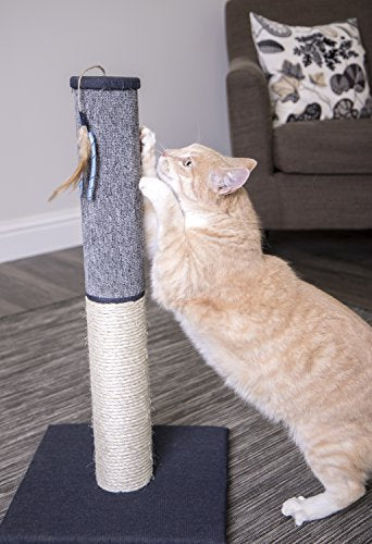 Petlinks Sky Scratch Sisal & Carpet Cat Scratching Post - Gray, One Size - color: Scratching Post