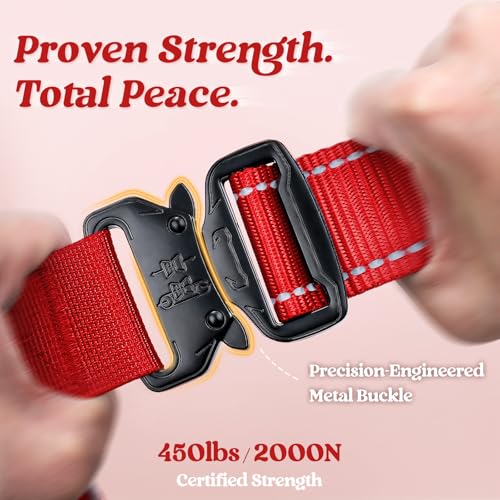 rabbitgoo Tactical Dog Harness Small Sized, No Pull Upgraded Reflective Heavy Duty Molle Vest with Handle, Adjustable Military Service Dog Vest for Walking Hiking Training, Red, S - color: Red Reflective, size: Small