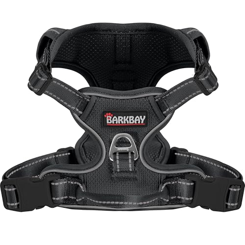 BARKBAY Dog Harness No Pull Mesh for Small Dogs - Adjustable, Reflective, Comfortable, No Choke, Heavy-Duty - Perfect for Outdoor Training, Walking, and Hiking - Strong & Durable - XS & Black Mesh - color: Black-Mesh, size: X-Small