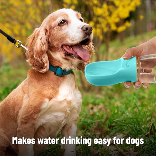 Mr. Pen- Portable Dog Water Bottle, 19 oz, Large, Leak Proof Puppy Water Dispenser with Drinking Feeder for Pets, Outdoor Walking, Hiking, Travel, Not Dishwasher Safe - color: Aqua