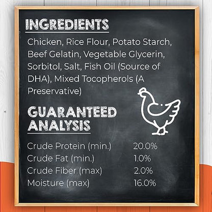 Canine Naturals IrresistiBONES Long Lasting Puppy Chicken and Rice Chew - Made with USA Chicken - All Natural - Added DHA for Healthy Growth - 6 Pack - size: 1 Count (Pack of 6)