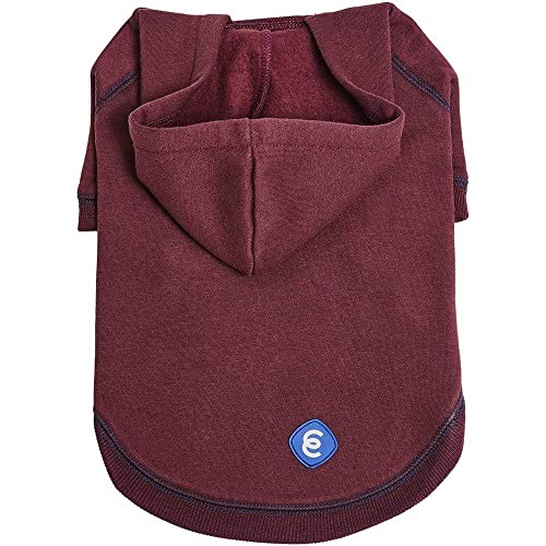 Blueberry Pet Dog Hoodie – 16″ Soft Cotton‑Blend Sweater for Small Dogs, Burgundy Red, Award‑Winning Frenchie Apparel - color: Dog Hoodie - Burgundy Red, size: 16 inch (Pack of 1)