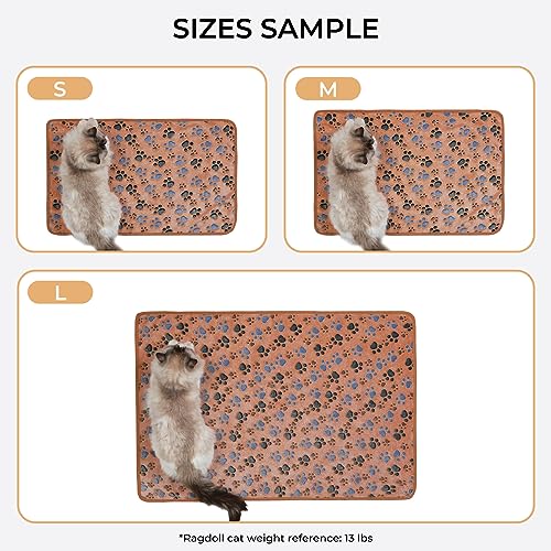 Luciphia 1 Pack 3 Blankets Super Soft Fluffy Premium Fleece Pet Blanket Flannel Throw for Dog Puppy Cat Paw Brown/Pink/White Medium(30x20 inch) - color: Brown Paw, size: 30x20 inch (Pack of 3)