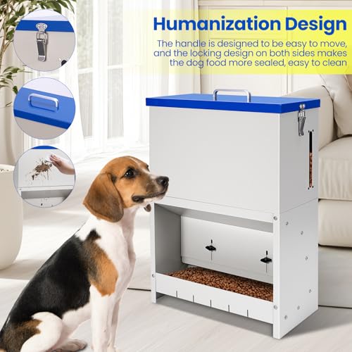 22lbs Gravity Dog Feeder - Automatic Dog Feeder Large Breed Outdoor Pet Feeding Station Auto Dry Food Dispenser for Pet Cat Dogs