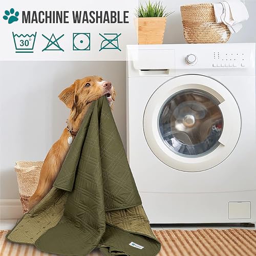 PetAmi Waterproof Dog Blanket Furniture Cover Protector - color: Olive Green, size: 52 x 82 Inches