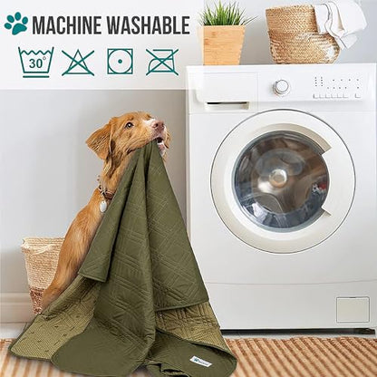 PetAmi Waterproof Dog Blanket Furniture Cover Protector - color: Olive Green, size: 52 x 82 Inches