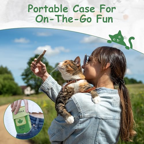 Nocciola 3 Pack Catnip Toys for Cats, Funny Cat Toys Filled with 100% Pure Organic Catnip, Safe Kitten Teething Chew and Kicker Toys - color: Green for Strong Chewers