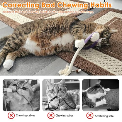 Silvervine Sticks for Cats & Cat Chew Rope - 8Pcs Natural Cat Chew Toy Teeth Cleaning for Bored Indoor Adult Cats, Matatabi Dental Care Kitten Treat Teething Toys, Silver Vine Cat Chew Stick - style: Cat Toys Silvervine Ropes