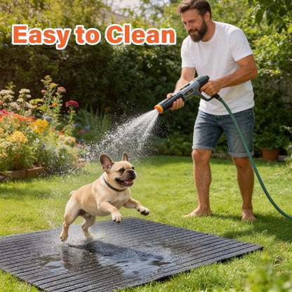 46" X 60" Mat for Under Dog Crate，Pad Dog Crate Mat Liner Floor Protector Washable Absorb Non-Slip Waterproof for Kennel Training, Protects Floors Easy Clean Cuttable - size: 46*60inch