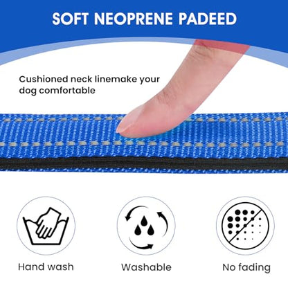 Reflective Dog Collar Padded with Soft Neoprene Breathable Quick Release Basic Dog Collars for Puppy Small Dogs Boy Girl Blue - color: Blue, size: XS:width 5/8"neck 8-10.5"
