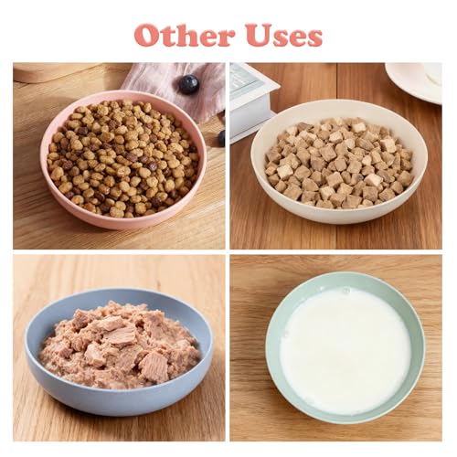 [18 Pack] Cat Dishes Whisker Friendly, Shallow Wide Pet Food and Water Bowl, 5.5 Inch Cat Food Dish, Friendly Wet Feeding Bowl, Durable Wheat Straw Pet Bowls, Pet Plate for Kittens (Indoor/Outdoor) - size: 18 Pack