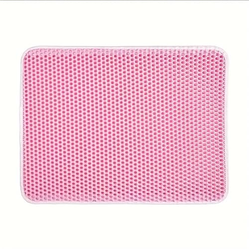 Large Cat Litter Mat with Advanced Honeycomb Double Layer Design, Urine Waterproof Easy Cleaning(H,S-40x50cm) - color: H, size: S-40x50cm