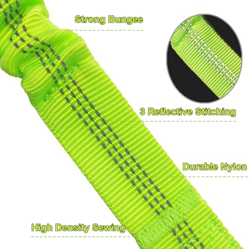 Bungee Dog Leash Extension, 18”Dog Shock Absorber Extender, Works with Any Leash for Walking, Jogging, Training, Playing (Green) - color: Green