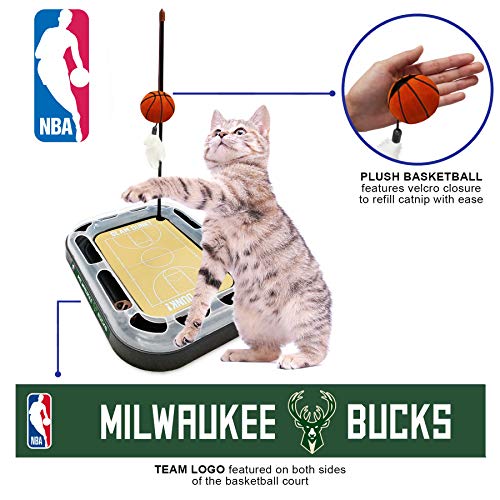 Milwaukee Bucks Basketball Cat Scratcher Toy - color: Milwaukee Bucks