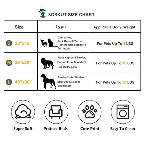 1 Pack 3 Puppy Blankets Super Soft Warm Sleep Mat Grey Cute Print Blanket Fluffy Fleece Pet Blanket Flannel Throw Dog Blankets for Small Dogs Puppy Dogs Fluffy Cats,Bone-Large(40"x30") - color: Bone/Series, size: Large(40"x30")