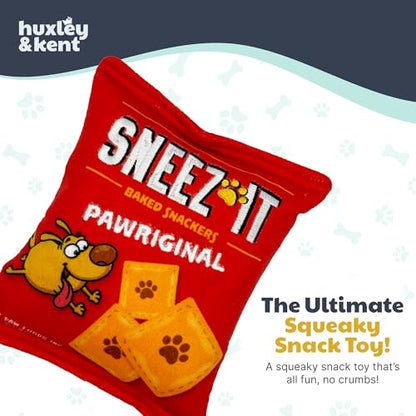 Huxley & Kent Funny Dog Toy w/Squeaker – Power Plush Squeaky Dog Toys for Small, Medium & Large Dogs – Soft Stuffed Animal for Indoor Play & Fetch - Sneez-It, Small - size: Small, style: Sneez-It,