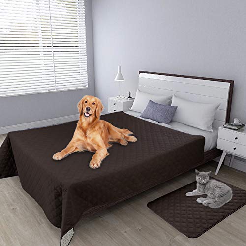 Easy-Going 100% Waterproof Dog Bed Cover, Non-Slip Pet Blanket for Furniture, Washable Couch Cover, Repleasement Sofa Cover (52x82 in,Chocolate) - color: Chocolate, size: 52x82 in