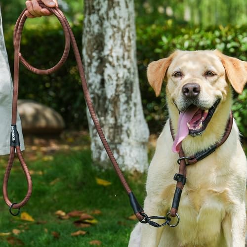 Rope Dog Leash, 4 ft Heavy Duty Dog Leash with Aviation Aluminum Auto Locking Carabiner, Strong Nylon Pet Lead for Small, Medium, Large Dogs (Green, 4FT) - color: Green, size: 4 Foot Single Handle