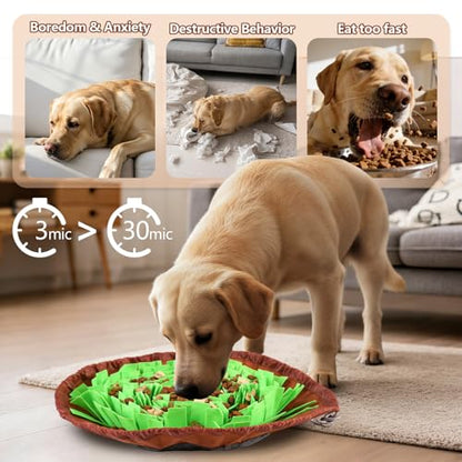 Snuffle Mat for Dogs Cats, Interactive Pet Non Slip Sniff Mat for Slow Eating Cognitive Puzzle Feeder for Enrichment Mental Stimulation Toys Keeping Boredom Away