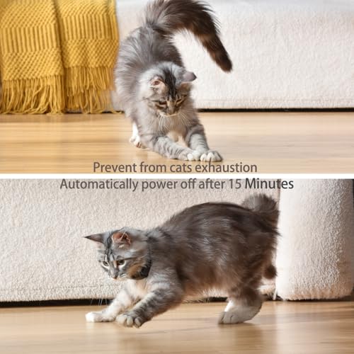 Interactive Cat Toys Laser Pointer Collar for Indoor Cats, Upgraded Automatic Cat Laser Toy with Red Light, Interactive Cat Toys for Bored Indoor Cats
