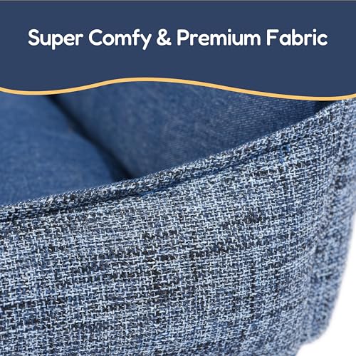 FluffyDream Small Dog Bed, Super Soft Pet Bed Furniture, Suitable for Dogs Up to 30lbs, 24'' x 20'', Dark Blue - color: Dark Blue