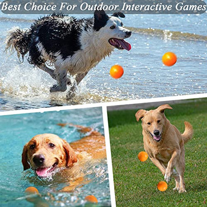 Indestructible Dog Toys - Solid Rubber Balls for Aggressive Chewers, 100% Safe & Non-Toxic, Floating Fetch Toys for Medium & Large Dogs