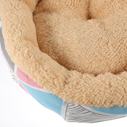Washable Round Dog Bed and Cat Cushion, Wear-Resistant Small Medium Pet Pad, Soft Cozy Indoor Bed for Puppies and Cats