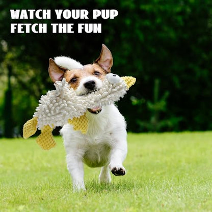 Nocciola Plush Squeaky Dog Toys, Cute Durable Stuffed Crinkle Puppy Pet Chew Toys for Large Medium Small Dogs - Dragonfly - style: Dragonfly