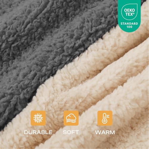 Luciphia Premium Fleece Pet Blanket for Small Medium Dogs Puppy Soft Sherpa Calming Cat Throw Blankets(Grey,57x40 inches) - color: Grey, size: 57x40 inches
