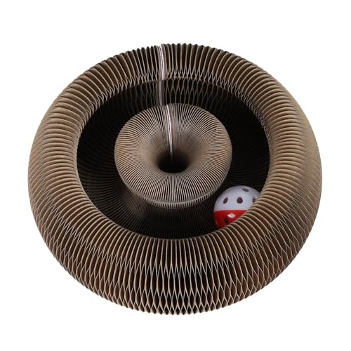 Cat Toy, Cat Scratcher, Reversible Infinity Style Magic Organ, Scratch-Resistant and Abrasion-Resistant, Foldable Cat Toys for Indoor Cats - color: Cat