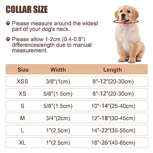 Reflective Dog Collar with Buckle Adjustable Safety Nylon Collars for Small Medium Large Dogs, Light Pink S - color: Light Pink, size: Small :Width 5/8",Neck 10-14"