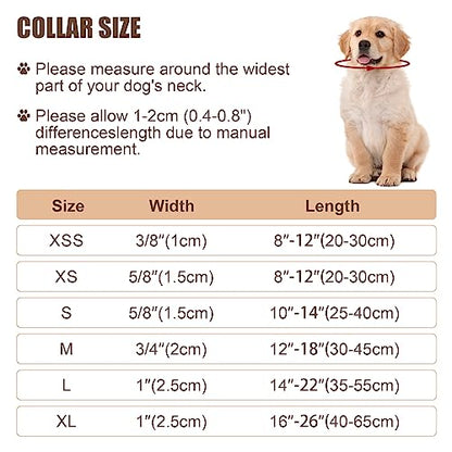 Reflective Dog Collar with Buckle Adjustable Safety Nylon Collars for Small Medium Large Dogs, Brown S - color: Brown, size: Small :Width 5/8",Neck 10-14"