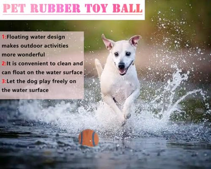 Dog Toy Ball,Rubber Sound-Producing Toy Ball, with a Groove Design That is Resistant to Bites, Has a High Bounce, Dog Training Interactive Pet Toy, Relieving Pet Anxiety,Pack of 2 - color: Yellow, size: Small/Large