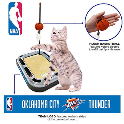 Oklahoma City Thunder Basketball Cat Scratcher Toy - color: Oklahoma City Thunder