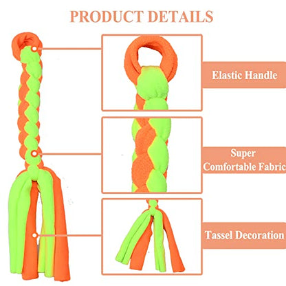 ASOCEA 3 Pack Dog Rope Toys Dog Flirt Pole Replacement Toys Pet Interactive Cotton Chew Toys Chase and Tug for Small Medium Dogs Puppies Breed Chewers … - color: Green+Yellow