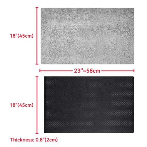 Self Warming Cat Mat Bed, 18 x 23 inch Rectangle Plush Kitten Bed Small Dogs Mat, Non Electric Self Heating Pet Pad Indoor Outdoor, Non-Slip Bottom, Removable, Washable - size: Large(Rectangular)