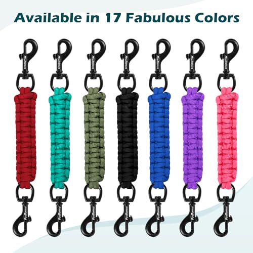 Dog Collar Safety Clip, Handmade Backup Safety Strap for Dog Harness, Prong, Pinch Collar, Double Ended Clasp Leash Connector (Yellow) - color: Yellow