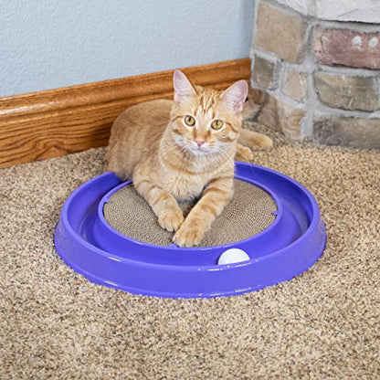 Kitty City Cat Scratchers - Cat Scratching Pad & Ball Track Scratcher - color: A) XL Scratcher