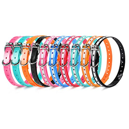 Replacement Collar Strap, Compatible with Petsafe,PATPET,Sportdog,Garmin,Dogtra,etc Most Training Collar/Fence Reciever, 3/4',Adjustable,Metal Buckled,Waterproof (Orange Pack2) - color: Orange