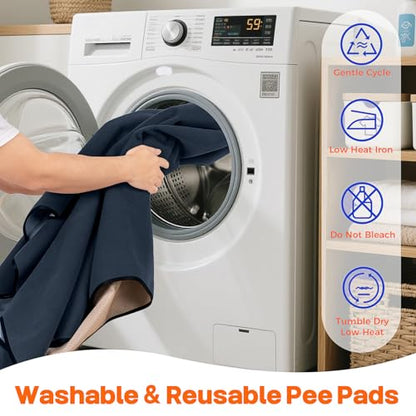 Sunsleek Washable Dog Pee Pads Extra Large 84"x120", Super Absorbent, Non-Slip, Reusable Puppy Pads for Playpen, Crate, Floor, Waterproof Pet Training Mats for Quick-Dry Whelping Pads & Incontinence - size: 84x120 Inch (Pack of 1)