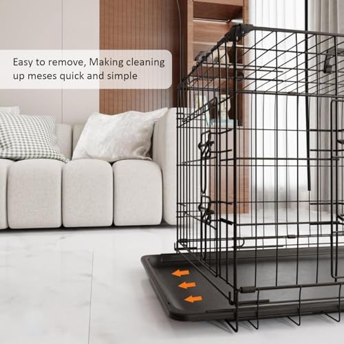 Replacement Tray for Dog Crate Pans Large 42 Inch Plastic Bottom Pan for Pet Kennel Crate Liner Trays - size: 42 inch