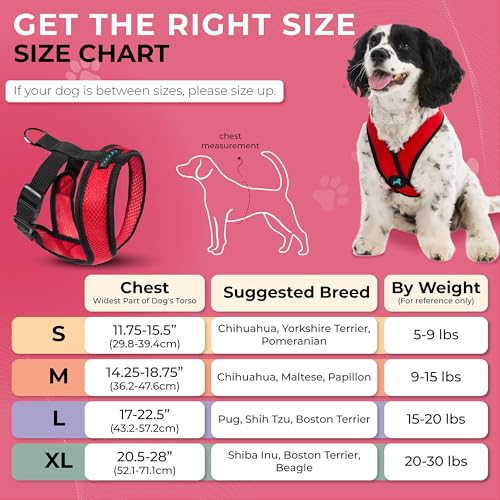 Gooby Comfort X Harness, Red, Small Chest (11.75-15.5") - color: Red, size: Small Chest (11.75-15.5")