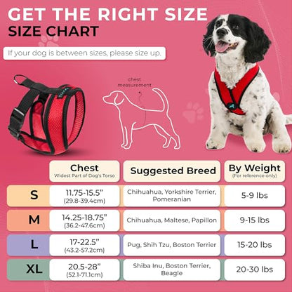 Gooby Comfort X Harness, Red, Small Chest (11.75-15.5") - color: Red, size: Small Chest (11.75-15.5")