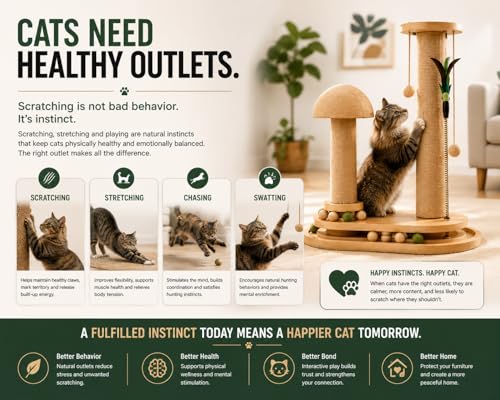 PurrTracks Dual-Track Cat Scratcher with Feather Toy