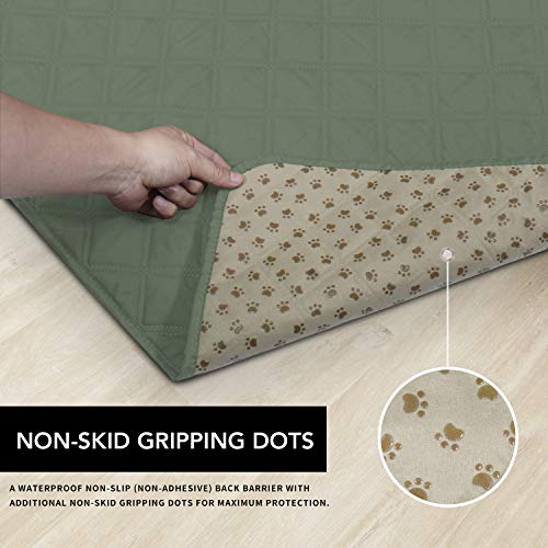 Easy-Going 100% Waterproof Dog Bed Cover, Non-Slip Pet Blanket for Furniture, Washable Couch Cover, Repleasement Sofa Cover (52x82 in,Greyish Green) - color: Greyish Green, size: 52x82 in