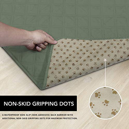 Easy-Going 100% Waterproof Dog Bed Cover, Non-Slip Pet Blanket for Furniture, Washable Couch Cover, Repleasement Sofa Cover (52x82 in,Greyish Green) - color: Greyish Green, size: 52x82 in