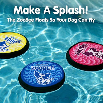 The ZooKeeper ZooBee Flying Disc Dog Toy – Soft & Durable Toss Disc for Indoor & Outdoor Play, Water Fetch & Pool Fun, Floats – Safe on Teeth – Dog Vision Friendly – Lightweight & Easy to Throw, Blue - color: Blue